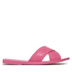 Klapki Melissa. Czerwone klapki Melissa, bez wzorów, bez obcasa, bez zapięcia. Za 279.99 zł.