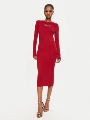 Juicy Couture Sukienka codzienna Dizzie JCWED24309 Czerwony Slim Fit. Czerwone sukienki Juicy Couture, na co dzień, xxs, bez wzorów, bez kołnierzyka, bez ramiączek, proste. Za 249.99 zł.