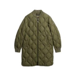 Damska kurtka puchowa Superdry. Zielone kurtki Superdry, na zimę, bez wzorów, z puchu, bez kaptura. Za 510.60 zł.