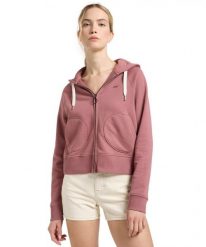 DAMSKA BLUZA LEE ZIP THROUGH HOODIE HENNA 112363840. Bluzy Lee, xl, bez wzorów, z kapturem. Za 179.99 zł.