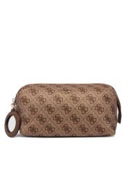 Guess Kosmetyczka Adrian Logo Travel TWNB21 68851 Brązowy jasny. Brązowe torebki klasyczne Guess, z aplikacjami, bez dodatków. Za 264.99 zł.