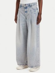 Guess Jeans Jeansy W6GA2U D5M57 Niebieski Wide Leg. Niebieskie jeansy Guess Jeans, m, z aplikacjami, z bawełny. Za 479.99 zł.