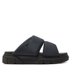 Klapki Timberland. Czarne klapki Timberland, bez wzorów, bez obcasa, bez zapięcia. Za 239.99 zł.