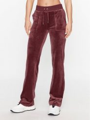 Juicy Couture Spodnie dresowe Del Ray JCAP180 Bordowy Straight Fit. Czerwone spodnie dresowe Juicy Couture, bez wzorów, z dresówki. Za 239.99 zł.