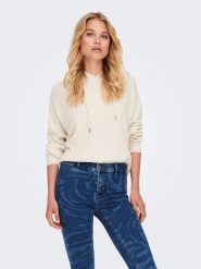 ONLY Sweter 15268803 Beżowy Regular Fit. Brązowe swetry ONLY, s, bez wzorów, z syntetyku, bez ramiączek. Za 119.99 zł.