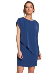 Stylove Sukienka w kolorze niebieskim rozmiar: M. Niebieskie sukienki Stylove, na co dzień, m, bez wzorów, bez kołnierzyka, bez ramiączek, mini, proste. Za 194.15 zł.