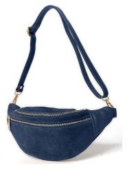 Anna Morellini Skórzana saszetka "Carola" w kolorze granatowym - 32 x 16 x 9,5 cm rozmiar: onesize. Niebieskie nerki i saszetki Anna Morellini, bez wzorów, z materiału, sportowe, bez dodatków. Za 217.99 zł.