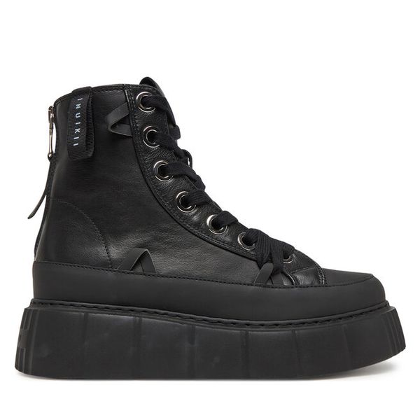 Botki Inuikii. Czarne botki Inuikii, bez wzorów, bez obcasa, na płaskiej podeszwie, bez zapięcia. Za 1,189.00 zł.