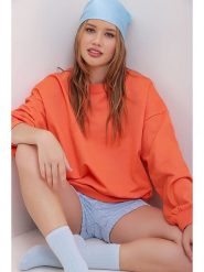 Trend Alacati Bluza w kolorze pomarańczowym rozmiar: M. Pomarańczowe bluzy Trend Alacati, m, bez wzorów, bez ramiączek, bez kaptura. Za 74.11 zł.