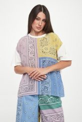 T-shirt damski jedwabny Pampas WEEKEND MAX MARA. T-shirty Weekend Max Mara, s, bez wzorów, z jedwabiu, bez kołnierzyka, bez ramiączek. Za 579.00 zł.