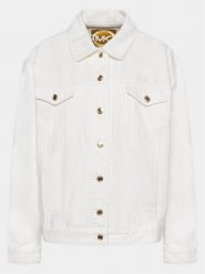 Michael Kors Kurtka jeansowa MR4104U80V Biały Relaxed Fit. Białe kurtki Michael Kors, xxl, bez wzorów, z bawełny, bez kaptura. Za 1,289.00 zł.