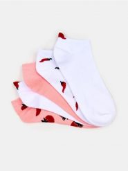 Bawełniane skarpetki z nadrukiem papryczek i pomidorów 5 pack - wielobarwny. Skarpetki Sinsay, bez wzorów, z bawełny. Za 12.99 zł.