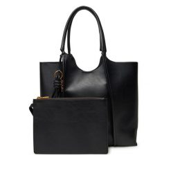 Torebka Aldo. Czarne shopper bag Aldo, bez wzorów, bez dodatków. Za 229.99 zł.