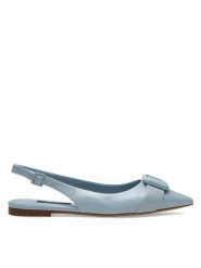 GINO ROSSI Baleriny AGORA-V1166-01-1 Niebieski. Niebieskie baleriny Gino Rossi, bez wzorów, z lakierowanej skóry, bez obcasa, bez zapięcia. Za 167.99 zł.