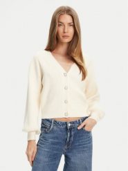 Guess Kardigan W5YR07 Z2ZK2 Écru Relaxed Fit. Swetry Guess, xl, z aplikacjami, z wiskozy, bez ramiączek. Za 479.99 zł.