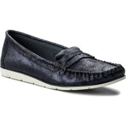Mokasyny TAMARIS - 1-24604-20 Navy Metallic 824. Niebieskie mokasyny Tamaris, bez wzorów, ze skóry. W wyprzedaży za 179.00 zł.