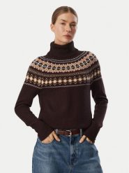 Barbour Golf Darwen LKN1806BR99 Brązowy ciemny Slim Fit. Brązowe swetry Barbour, bez wzorów, z bawełny, bez ramiączek. Za 659.99 zł.