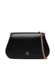 Calvin Klein Torebka Ck Curved Wallet On Chain LV04F1153G Czarny. Czarne torebki klasyczne Calvin Klein, bez wzorów, ze skóry, bez dodatków. Za 409.99 zł.