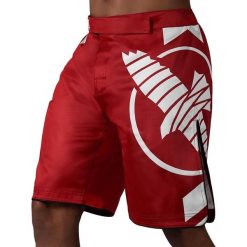 Spodenki bokserskie Hayabusa Icon Fight. Czerwone szorty HAYABUSA, bez wzorów, sportowe. Za 329.99 zł.