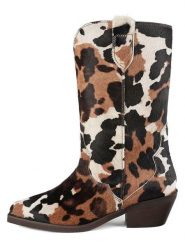Loft37 Skórzane kowbojki w kolorze brązowo-beżowym rozmiar: 39. Brązowe kozaki loft37, na zimę, bez wzorów, bez obcasa, bez zapięcia. Za 904.99 zł.