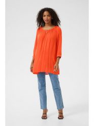 Kaffe Tunika w kolorze pomarańczowym rozmiar: 44. Pomarańczowe tuniki Kaffe, bez wzorów, z wiskozy, bez kołnierzyka, bez ramiączek. Za 52.42 zł.