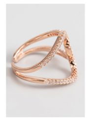 U.S. Polo Assn. Pozłacany pierścionek z kryształami rozmiar: onesize. Białe pierścionki U.S. Polo Assn., z kryształem, metalowe. Za 82.99 zł.