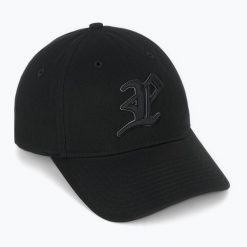 Czapka z daszkiem PROSTO Athletic. Czarne czapki z daszkiem Prosto., bez wzorów, z bawełny, sportowe. Za 69.99 zł.