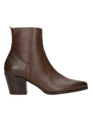 Wojas Skórzane botki w kolorze brązowym rozmiar: 39. Brązowe botki Wojas, bez wzorów, eleganckie, bez obcasa, bez zapięcia. Za 401.95 zł.