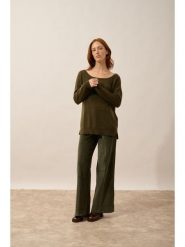 Just Cashmere Kaszmirowy sweter "Karen" w kolorze khaki rozmiar: XXL. Brązowe swetry Just Cashmere, xxl, bez wzorów, z kaszmiru, bez ramiączek. Za 319.22 zł.