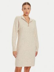 ONLY Sukienka dzianinowa Tokyo 15335831 Beżowy Relaxed Fit. Brązowe sukienki ONLY, l, bez wzorów, z dzianiny, bez kołnierzyka, bez ramiączek. Za 129.99 zł.