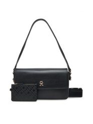 Tommy Hilfiger Torebka Th Distinct Conv Crossover AW0AW17219 Czarny. Czarne torebki klasyczne Tommy Hilfiger, bez wzorów, ze skóry, bez dodatków. Za 379.99 zł.