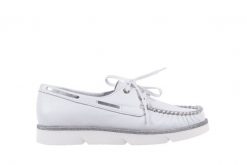Mokasyny Bayla-099 00760 Biały SOV 71, Skóra naturalna - 36. Białe mokasyny Bayla, bez wzorów, z materiału. W wyprzedaży za 89.10 zł.