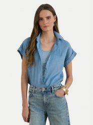 LAUREN RALPH LAUREN Koszula 200874259011 Błękitny Relaxed Fit. Niebieskie koszule Lauren Ralph Lauren, xs, bez wzorów, ze lnu, bez kołnierzyka, bez ramiączek. Za 669.99 zł.