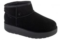 Buty zimowe damskie, Slip-Ins: Keep Cozy. Czarne buty do biegania Skechers, na zimę, bez wzorów, z materiału, bez zapięcia, do biegania. Za 359.99 zł.