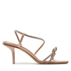 Sandały Max Mara. Czerwone sandały Max Mara, bez wzorów, bez obcasa, na szpilce, bez zapięcia. Za 1,759.00 zł.