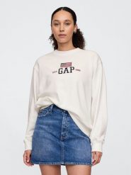 GAP Bluza w kolorze kremowym rozmiar: L. Brązowe bluzy GAP, l, bez wzorów, bez kaptura. Za 163.26 zł.
