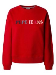 Pepe Jeans Bluza "Regan" w kolorze czerwonym rozmiar: XL. Czerwone bluzy Pepe Jeans, xl, bez wzorów, z jeansu, bez ramiączek, bez kaptura. Za 189.29 zł.