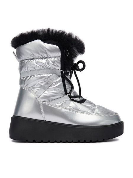 DeeZee Śniegowce HY002-1 Srebrny. Szare śniegowce DeeZee, bez wzorów, z materiału, bez zapięcia. Za 219.99 zł.