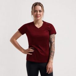 Funkcjonalna koszulka damska Rogelli PROMOTION LADY. Czarne t-shirty sportowe Rogelli, s, bez wzorów, bez ramiączek. Za 51.00 zł.