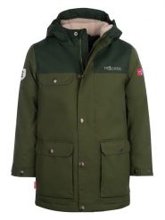 Trollkids Parka "Gudvangen" w kolorze khaki rozmiar: 98. Brązowe płaszcze Trollkids, m, bez wzorów, z polaru, bez kaptura. Za 237.73 zł.