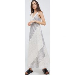 Dkny sukienka z domieszką lnu kolor beżowy maxi prosta. Brązowe sukienki DKNY, na co dzień, m, bez wzorów, z tkaniny, bez kołnierzyka, bez ramiączek, maxi. Za 909.99 zł.