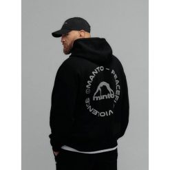 MANTO bluza z kapturem LABEL 25 OVERSIZE czarna. Czarne bluzy MANTO, bez wzorów, bez ramiączek, z kapturem. Za 299.00 zł.