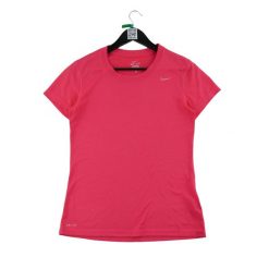 Second life - Nike damska koszulka z krótkim rękawem - Stan bardzo dobry. Czerwone t-shirty sportowe Nike, l, bez wzorów, z materiału, bez ramiączek, na fitness i siłownię. Za 63.86 zł.