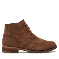 Botki Josef Seibel. Brązowe botki Josef Seibel, bez wzorów, bez obcasa, na płaskiej podeszwie, bez zapięcia. Za 299.99 zł.