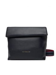 Tommy Hilfiger Torebka Th Logotape Med Crossover AW0AW17692 Granatowy. Niebieskie listonoszki Tommy Hilfiger, bez wzorów, ze skóry, bez dodatków. Za 509.99 zł.