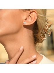 CARATELLI Złote kolczyki-wkrętki "Canberra" z diamentami rozmiar: onesize. Szare kolczyki CARATELLI, z diamentem, złote. Za 1,304.99 zł.