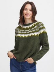 Fransa Sweter 20612945 Zielony Regular Fit. Zielone swetry Fransa, xl, bez wzorów, z syntetyku, bez ramiączek. Za 279.99 zł.