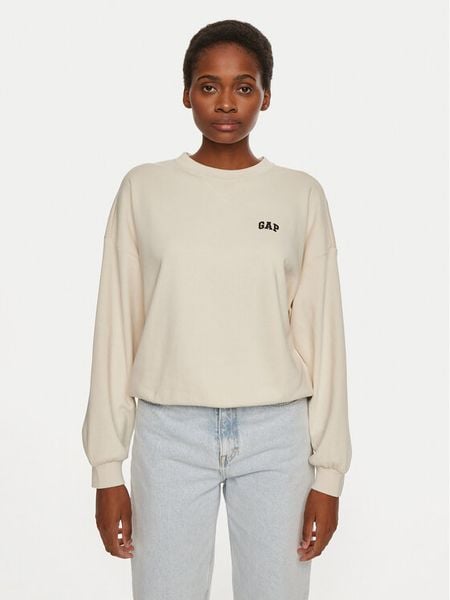 Gap Bluza 476351-01 Beżowy Regular Fit. Brązowe bluzy GAP, xs, bez wzorów, z bawełny, bez kaptura. Za 209.99 zł.