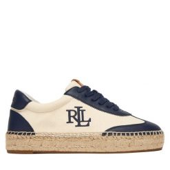 Espadryle LAUREN RALPH LAUREN. Białe espadryle Lauren Ralph Lauren, bez wzorów, bez obcasa. Za 729.99 zł.