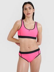 4F Góra od bikini damska - różowa S. Czerwone bikini 4f, bez wzorów, z elastanu, eleganckie. W wyprzedaży za 69.99 zł.